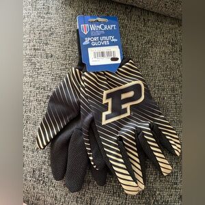 winter work gloves, NWT, 10”, Purdue-Big Ten School